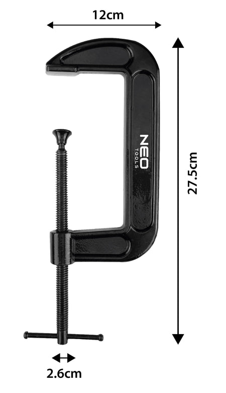Stolárska svorka (skrutka), typ C (G), 150 mm (6"), liatina, hmotnosť 1146 g od NEO TOOLS nájdeš na naravis.sk