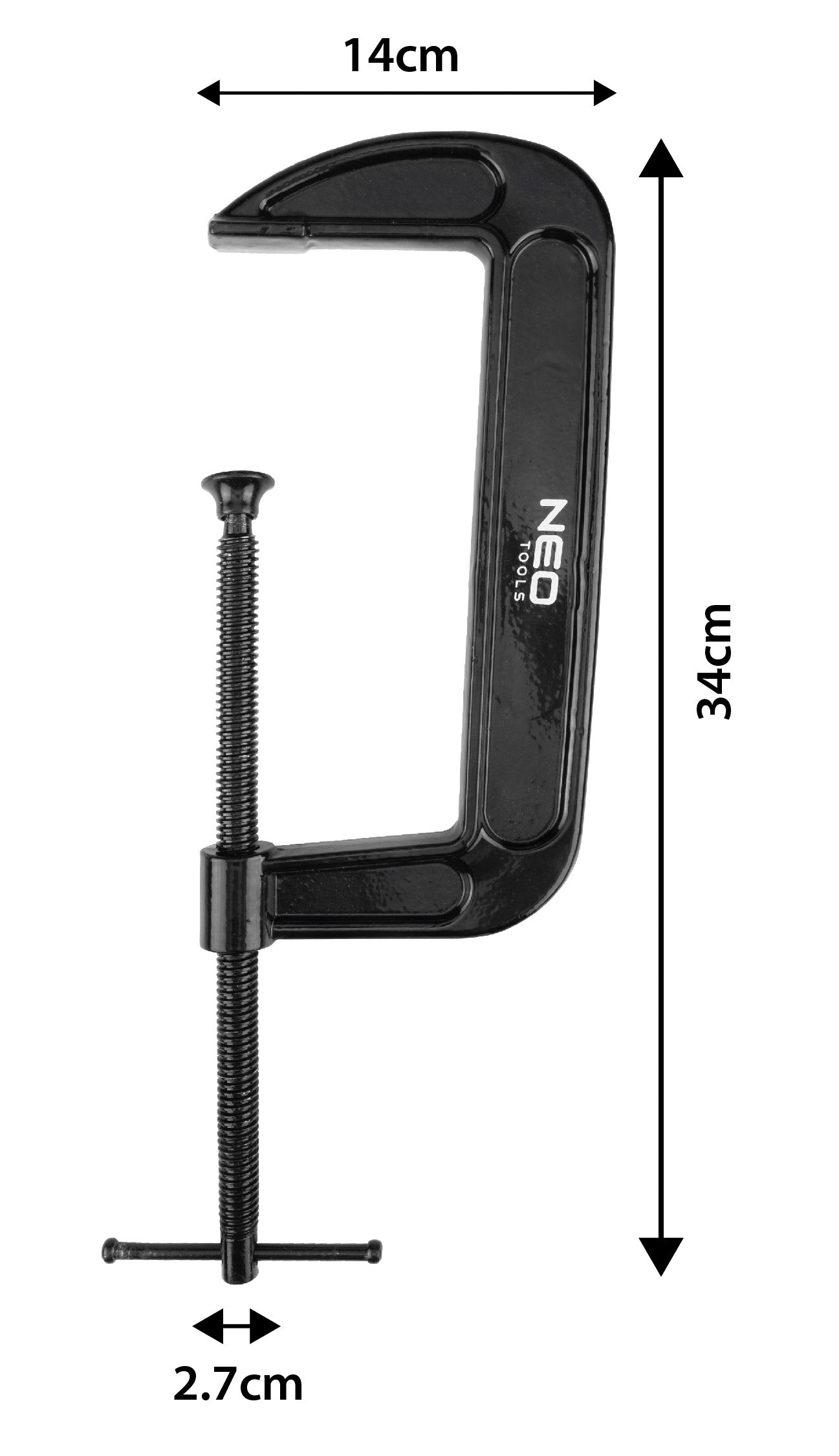 Stolárska svorka (skrutka), typ C (G), 200 mm (8"), liatina, hmotnosť 1570 g od NEO TOOLS nájdeš na naravis.sk