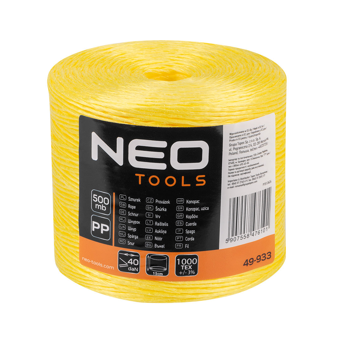 Polypropylénová šnúra 500 m od NEO TOOLS nájdeš na naravis.sk