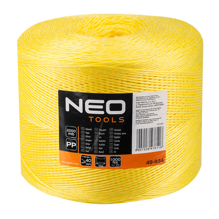 Polypropylénová šnúra 2000 m od NEO TOOLS nájdeš na naravis.sk