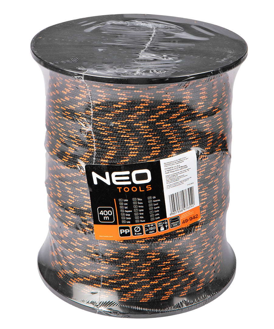 Opletená polypropylénová šnúra fi 4 400 m od NEO TOOLS nájdeš na naravis.sk
