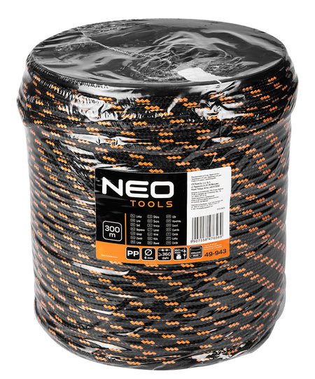 Opletená polypropylénová šnúra fi 6 300 m od NEO TOOLS nájdeš na naravis.sk