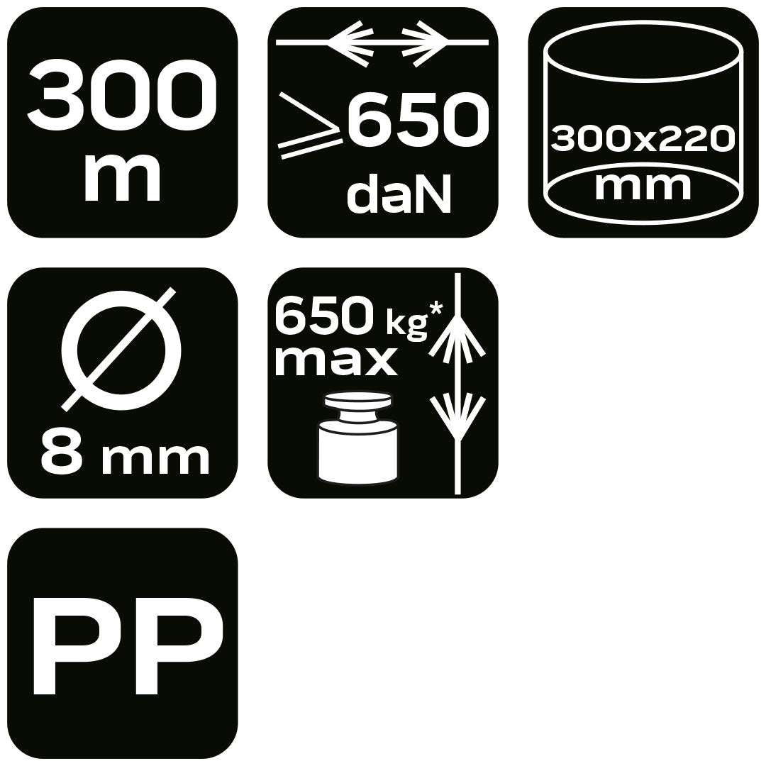 Opletená polypropylénová šnúra fi 8 300 m od NEO TOOLS nájdeš na naravis.sk