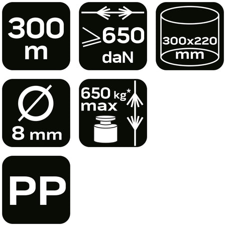 Opletená polypropylénová šnúra fi 8 300 m od NEO TOOLS nájdeš na naravis.sk
