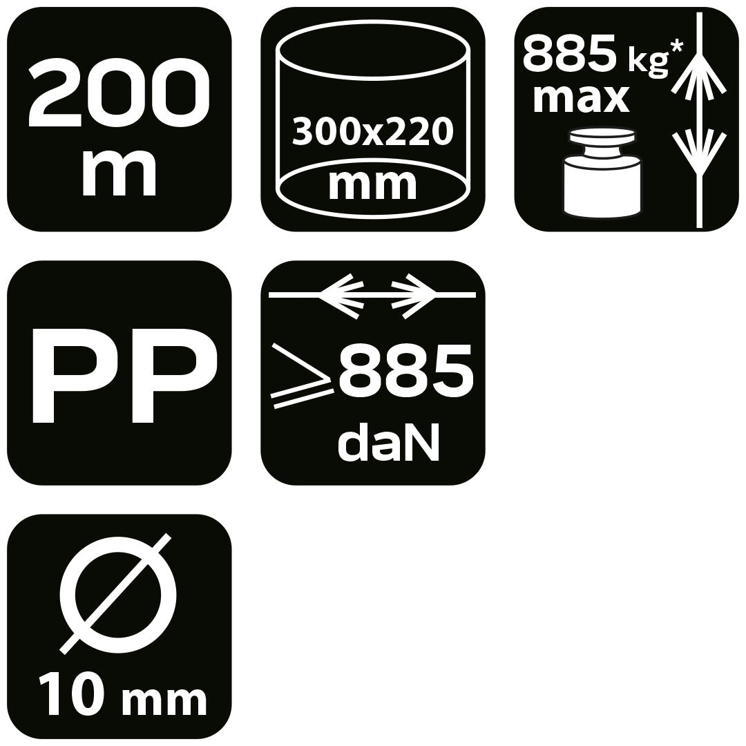 Opletená polypropylénová šnúra fi 10 200m od NEO TOOLS nájdeš na naravis.sk