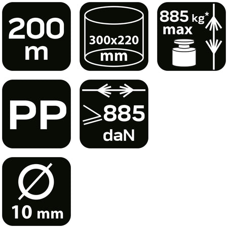 Opletená polypropylénová šnúra fi 10 200m od NEO TOOLS nájdeš na naravis.sk