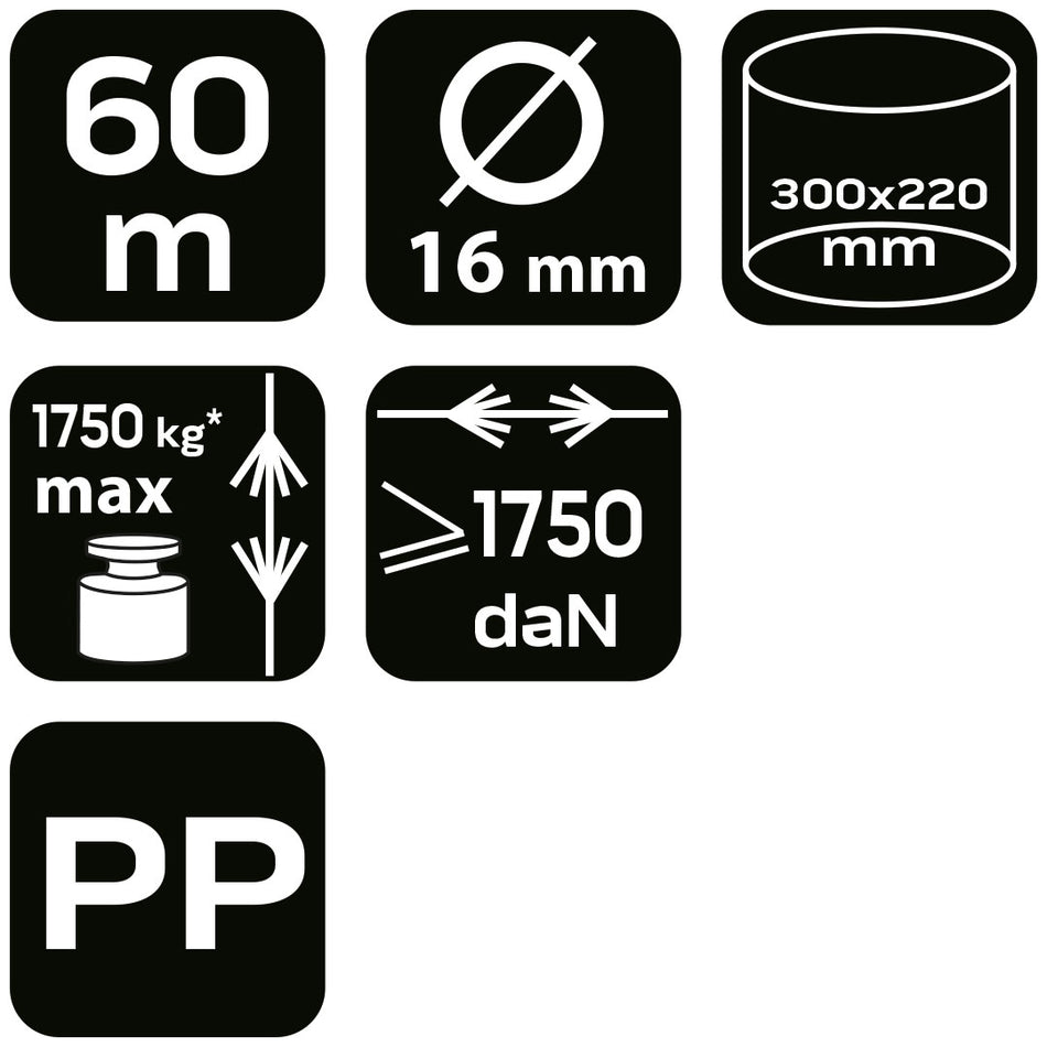 Opletená polypropylénová šnúra fi 16 60 m od NEO TOOLS nájdeš na naravis.sk