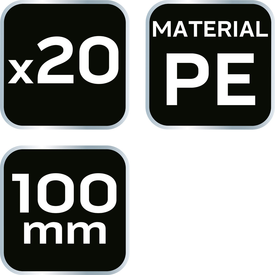 Odpudzovač výtoku 100 mm s páskou 3M, 20 ks (PE) od NEO TOOLS nájdeš na naravis.sk