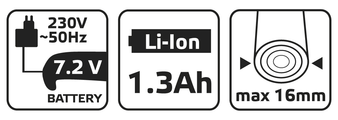 Aku záhradnícke nožnice 7,2 V, Li-Ion / 1.3AH od VERTO nájdeš na naravis.sk