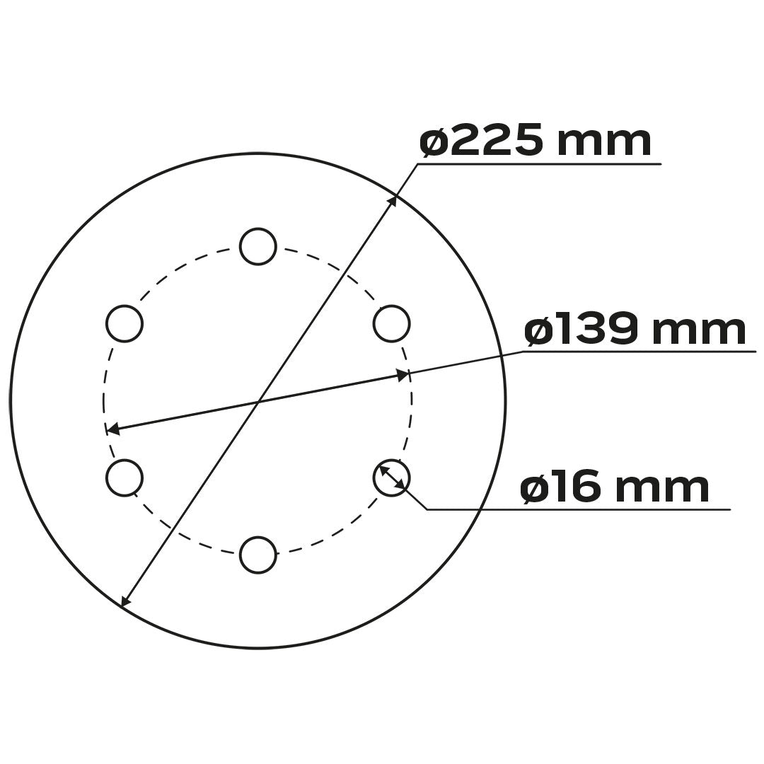 Brúsny papier so suchým zipsom 225 mm, K80, 5 ks, so 6 otvormi pre brúsku 59G264, 59G265 od NEO TOOLS nájdeš na naravis.sk