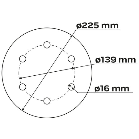 Brúsny papier so suchým zipsom 225 mm, K80, 5 ks, so 6 otvormi pre brúsku 59G264, 59G265 od NEO TOOLS nájdeš na naravis.sk