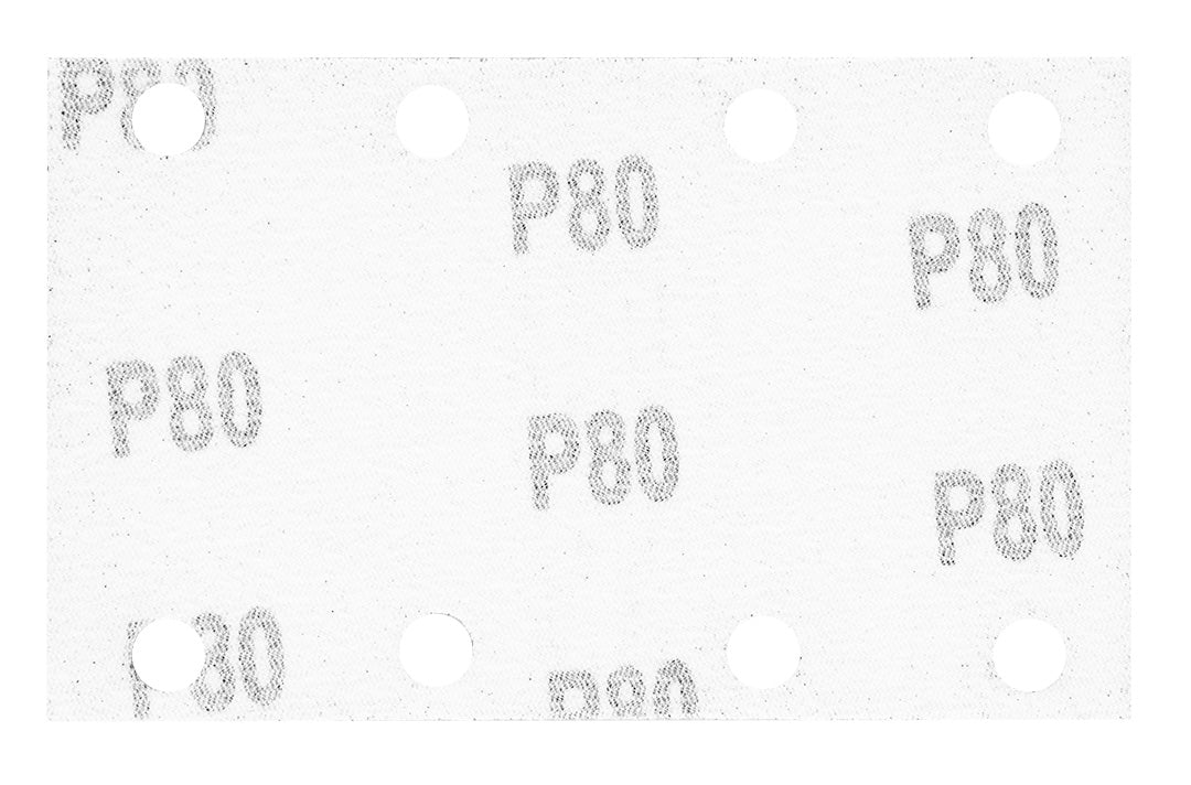Brúsne listy so suchým zipsom, obdĺžnikové 80 x 130 mm, P80, 5 ks, s 8 otvormi pre 04-623 od NEO TOOLS nájdeš na naravis.sk