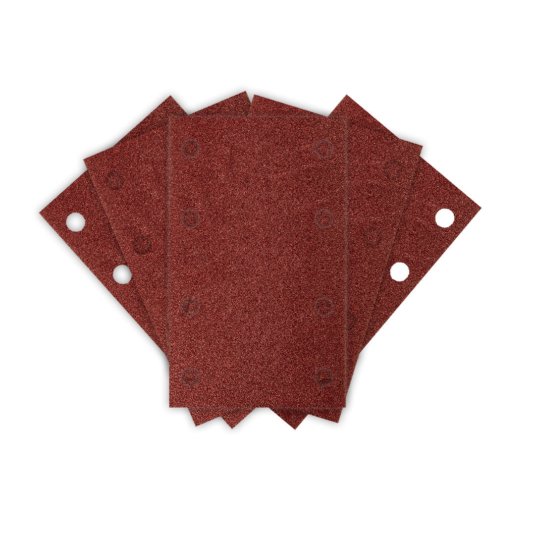 Brúsne listy so suchým zipsom, obdĺžnikové 80 x 130 mm, P80, 5 ks, s 8 otvormi pre 04-623 od NEO TOOLS nájdeš na naravis.sk