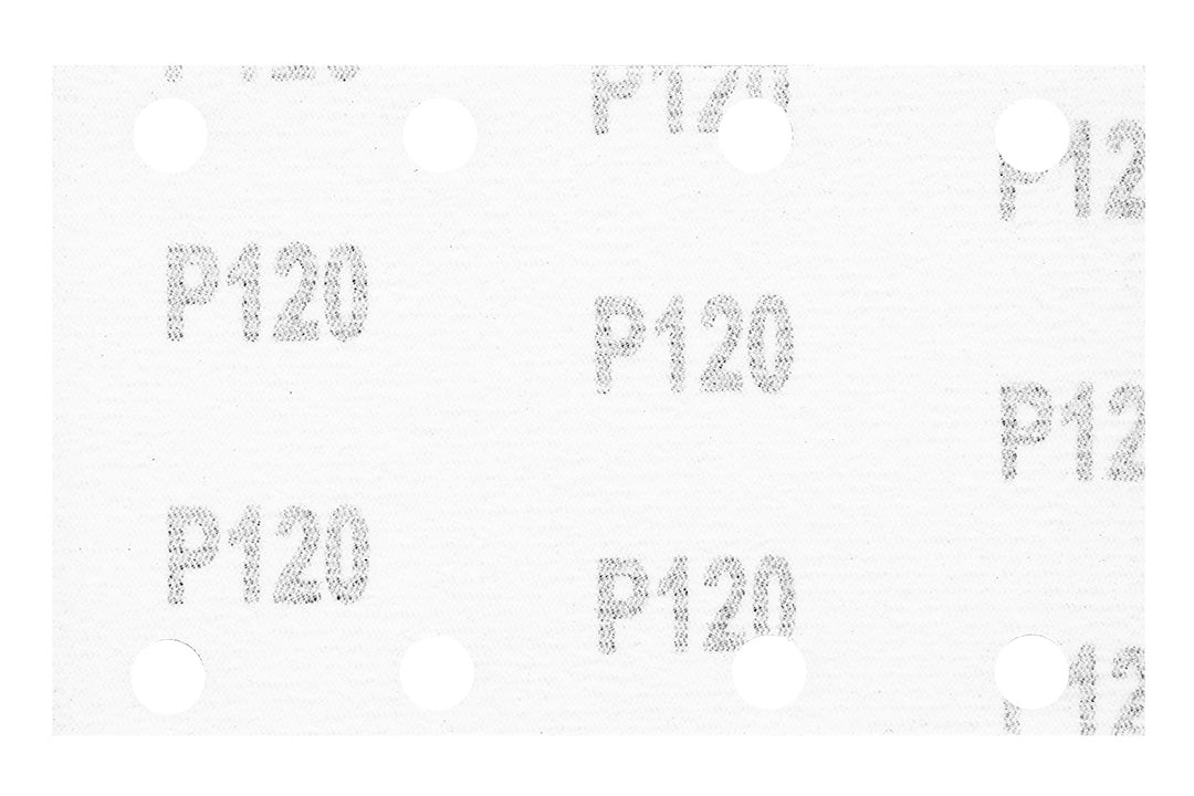 Brúsne listy so suchým zipsom, obdĺžnikové 80 x 130 mm, P120, 5 ks, s 8 otvormi pre 04-623 od NEO TOOLS nájdeš na naravis.sk