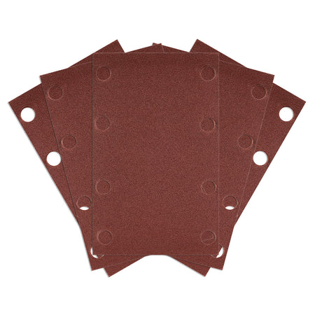 Brúsne listy so suchým zipsom, obdĺžnikové 80 x 130 mm, P240, 5 ks s 8 otvormi pre 04-623 od NEO TOOLS nájdeš na naravis.sk