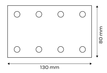Brúsne listy so suchým zipsom, obdĺžnikové 80 x 130 mm, P240, 5 ks s 8 otvormi pre 04-623 od NEO TOOLS nájdeš na naravis.sk
