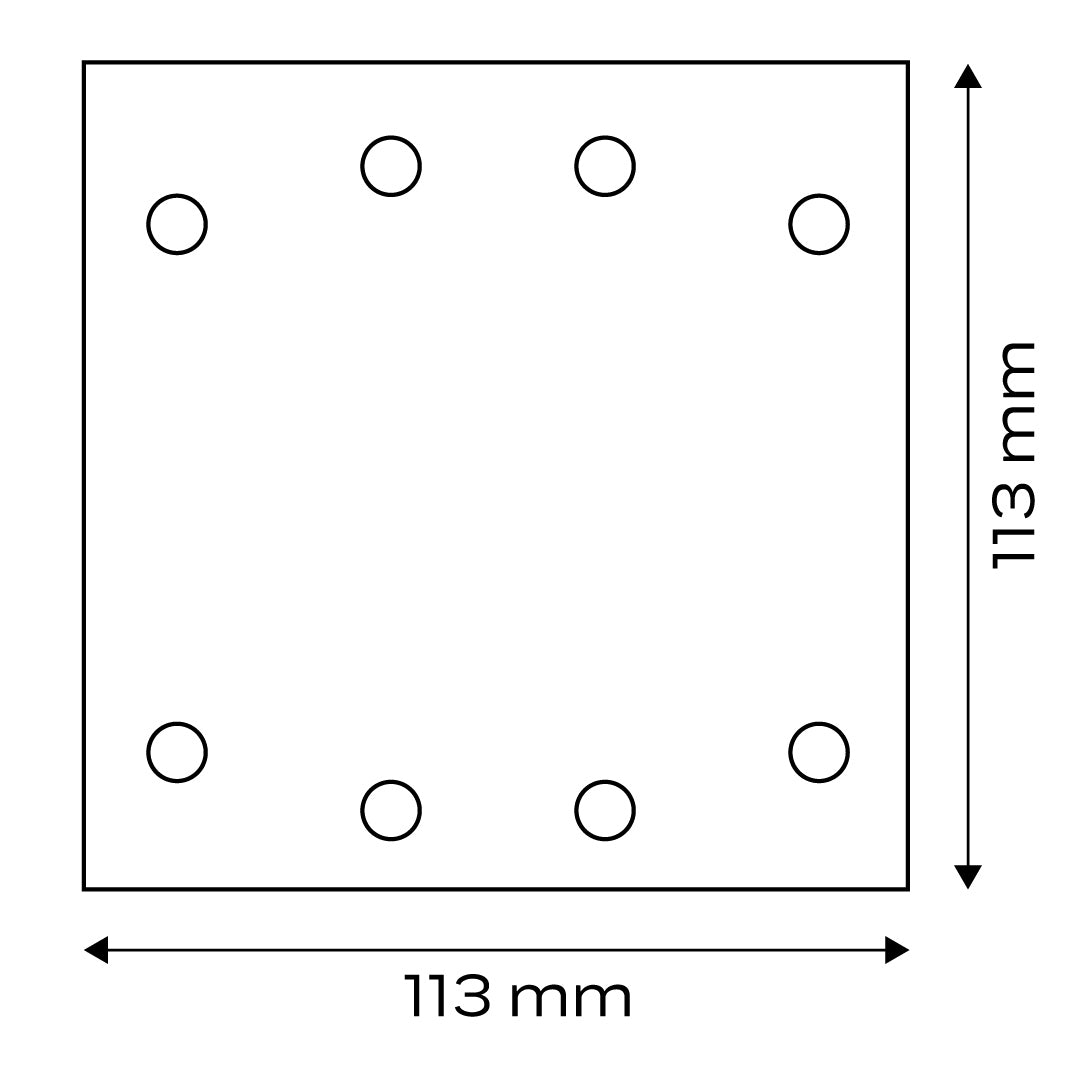 Brúsne listy so suchým zipsom, štvorcové 113 x 113 mm, P80, 5 ks, s 8 otvormi pre 04-623 od NEO TOOLS nájdeš na naravis.sk