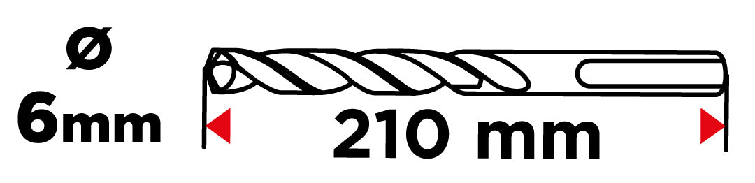 Vrták do železobetónu SDS Plus 6 x 210 mm, quatro od GRAPHITE nájdeš na naravis.sk