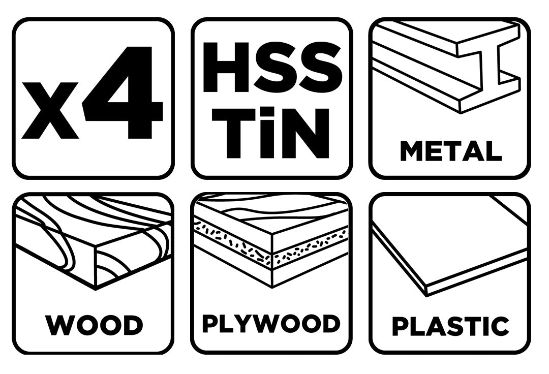 Stupňovité vrtáky 4-12 mm, výstružník 12,4 mm, fréza 6x90 mm, záhlbník 8-20 mm TiN od GRAPHITE nájdeš na naravis.sk