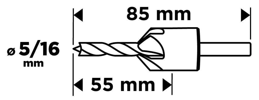 Vrták na skosenie dreva 5 mm/16 mm od GRAPHITE nájdeš na naravis.sk