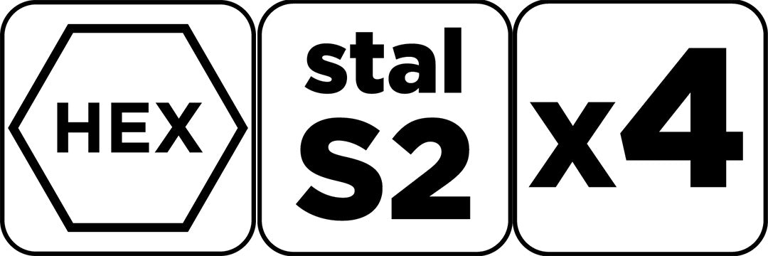 Obojstranné vyťahovače skrutiek na zlomené skrutky alebo poškodené zásuvky, sada 4 ks. od GRAPHITE nájdeš na naravis.sk