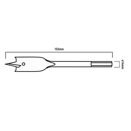 Čepeľový vrták do dreva, 14 x 152 mm od GRAPHITE nájdeš na naravis.sk
