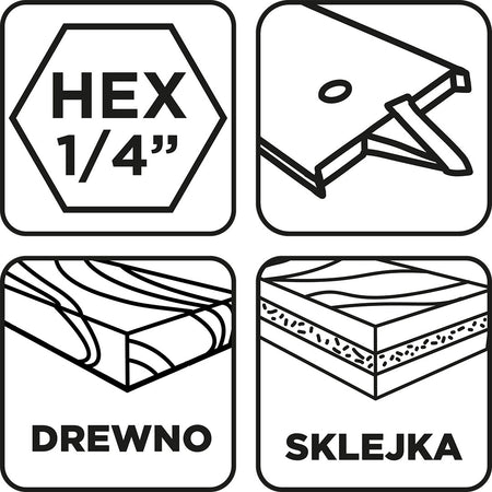 Čepeľový vrták do dreva, 24 x 152 mm od GRAPHITE nájdeš na naravis.sk