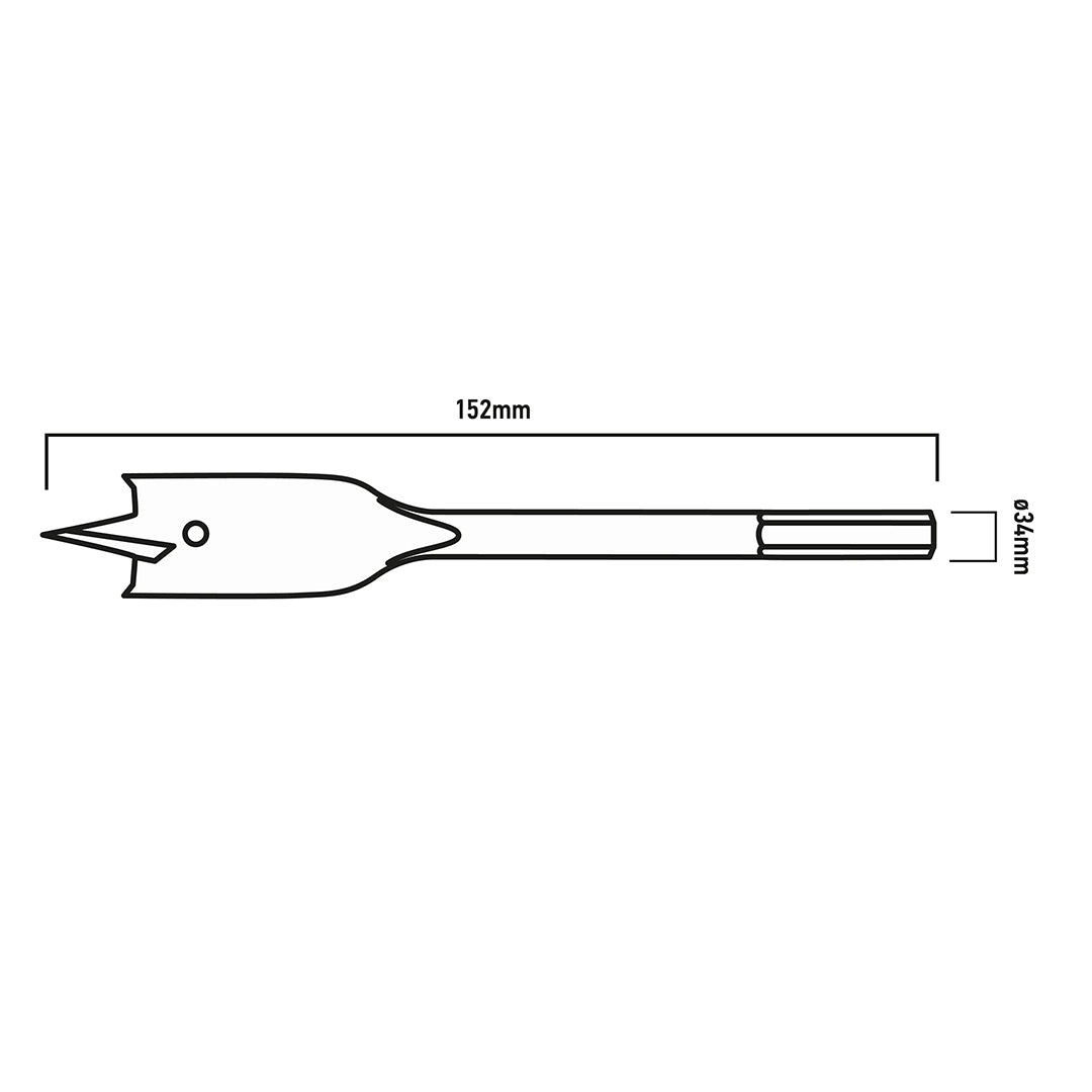 Čepeľový vrták do dreva, 34 x 152 mm od GRAPHITE nájdeš na naravis.sk