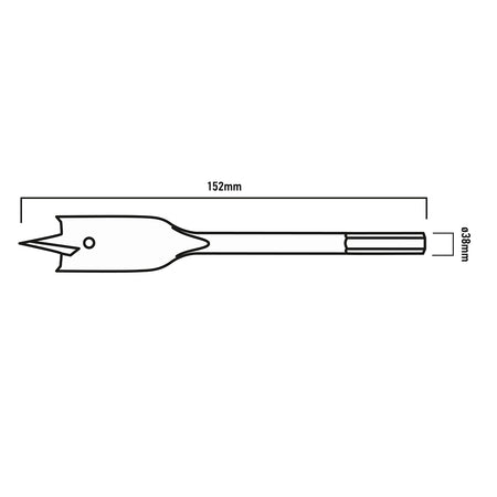 Čepeľový vrták do dreva, 38 x 152 mm od GRAPHITE nájdeš na naravis.sk