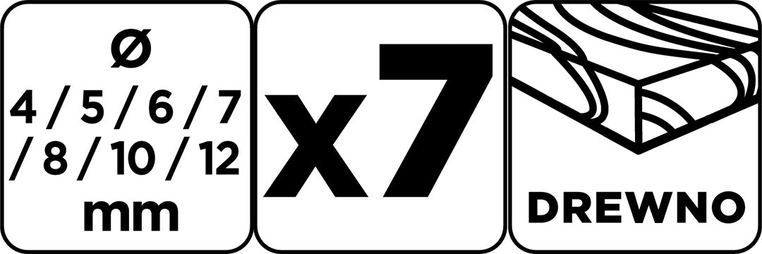 Sada vrtákov do dreva, rozšírená: 4, 5, 6, 7, 8, 10, 12 mm x 300 mm, 7 kusov od GRAPHITE nájdeš na naravis.sk