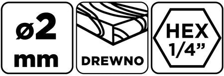 Vrták do dreva Hex 2,0 mm od GRAPHITE nájdeš na naravis.sk