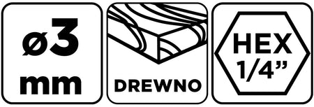 Vrták do dreva Hex 3,0 mm od GRAPHITE nájdeš na naravis.sk