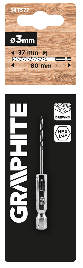 Vrták do dreva Hex 3,0 mm od GRAPHITE nájdeš na naravis.sk