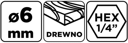 Vrták do dreva Hex 6,0 mm od GRAPHITE nájdeš na naravis.sk