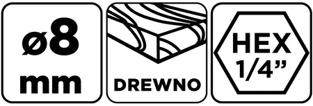 Vrták do dreva Hex 8,0 mm od GRAPHITE nájdeš na naravis.sk