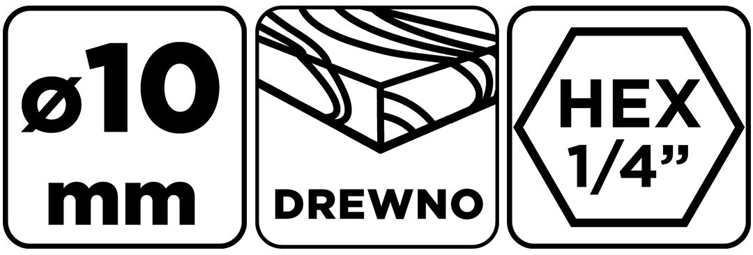 Vrták do dreva Hex 10,0 mm od GRAPHITE nájdeš na naravis.sk