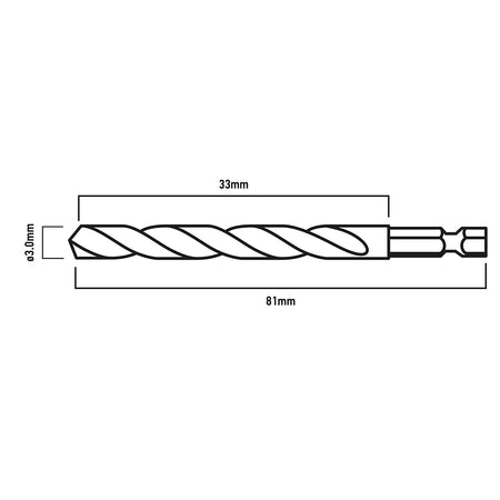 Šesťhranný vrták do kovu 3,0 mm, 2 ks. od GRAPHITE nájdeš na naravis.sk