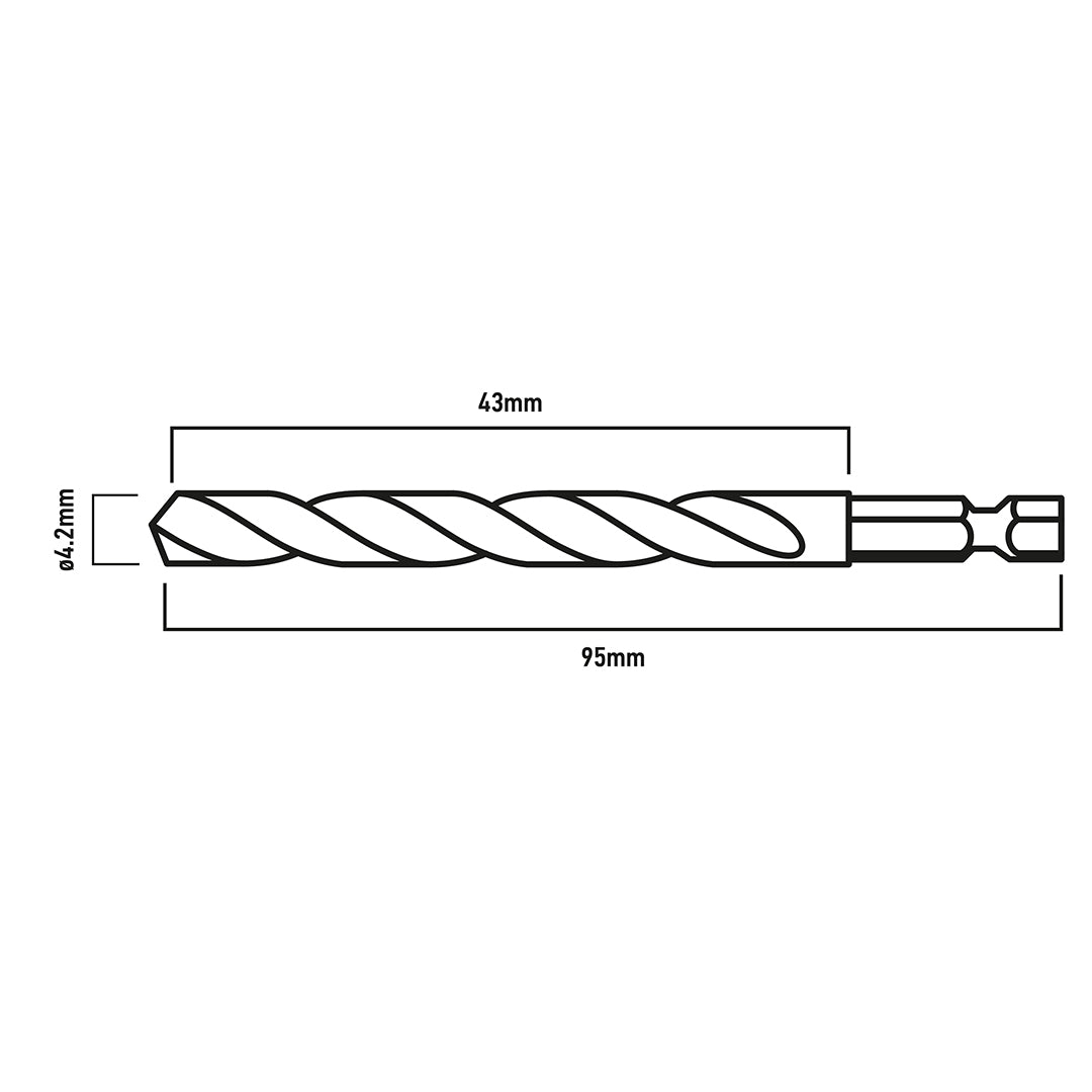 Šesťhranný vrták do kovu 4,2 mm, 2 ks. od GRAPHITE nájdeš na naravis.sk