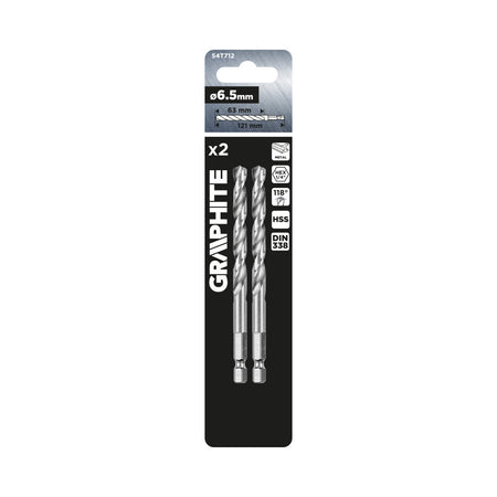 Šesťhranný vrták do kovu 6,5 mm, 2 ks. od GRAPHITE nájdeš na naravis.sk