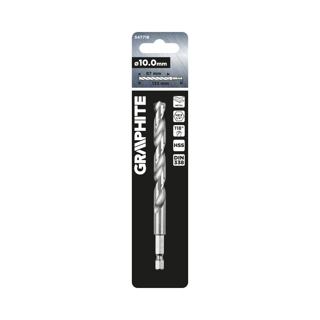 Vrták do kovu Hex 10,0 mm od GRAPHITE nájdeš na naravis.sk