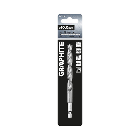 Vrták do kovu Hex 10,0 mm od GRAPHITE nájdeš na naravis.sk