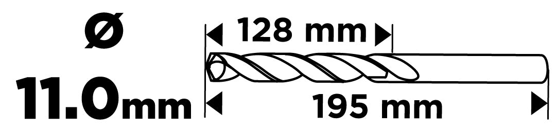 Vrták do kovu HSS, DIN 340, predĺžený, 11 mm od GRAPHITE nájdeš na naravis.sk