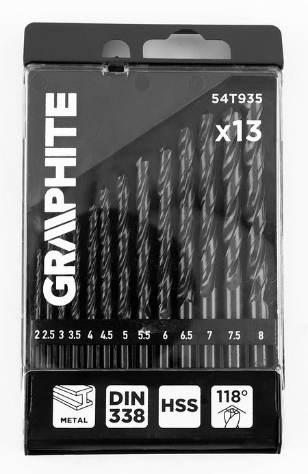 Vrtáky do kovu HSS, 2 - 8 mm, sada 13 ks. od GRAPHITE nájdeš na naravis.sk