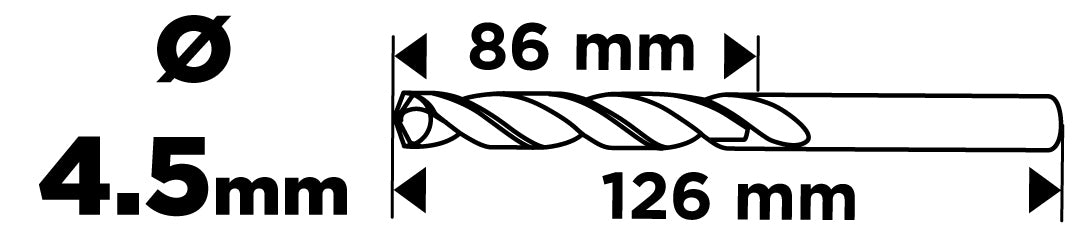 Vrták do kovu HSS, DIN 340, výsuvný, 4,5 mm od GRAPHITE nájdeš na naravis.sk