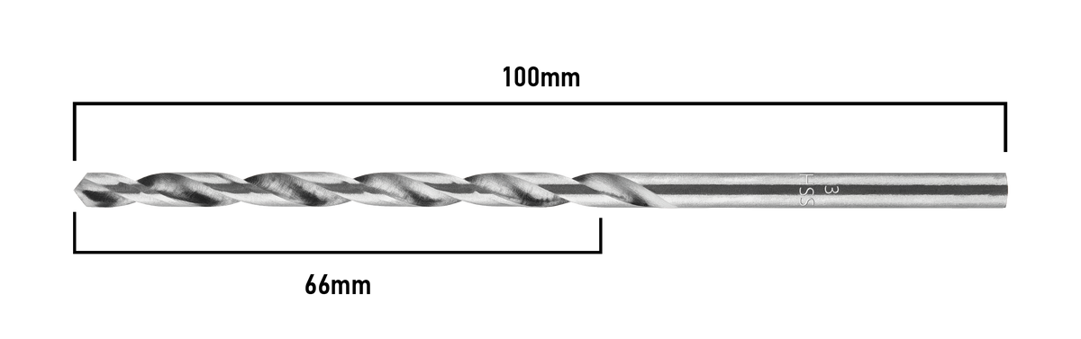 Vrták do kovu HSS, DIN 340, predĺžený, 3 mm od GRAPHITE nájdeš na naravis.sk