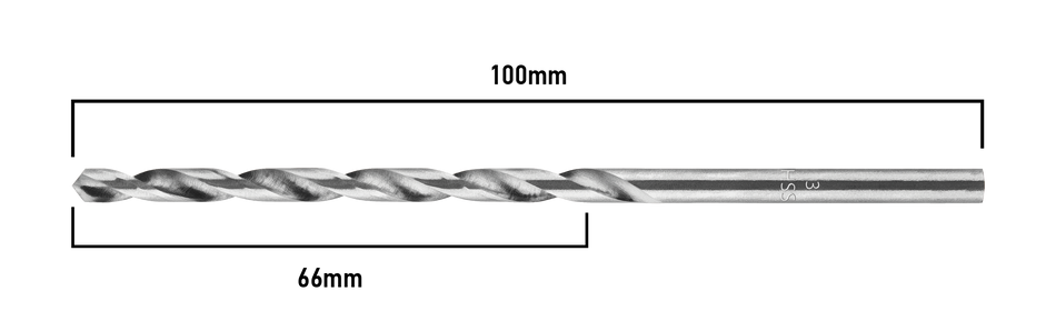 Vrták do kovu HSS, DIN 340, predĺžený, 3 mm od GRAPHITE nájdeš na naravis.sk