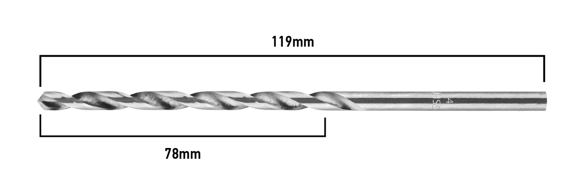 Vrták do kovu HSS, DIN 340, výsuvný, 4 mm od GRAPHITE nájdeš na naravis.sk