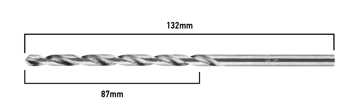 Vrtáky do kovu HSS, DIN 340, výsuvné, 5 mm od GRAPHITE nájdeš na naravis.sk