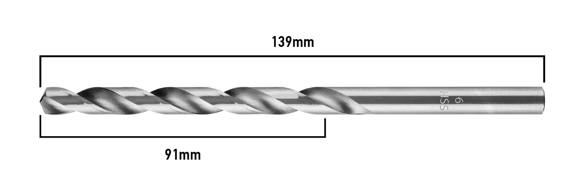 Vrták do kovu HSS, DIN 340, predĺžený, 6 mm od GRAPHITE nájdeš na naravis.sk