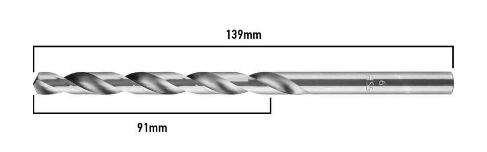 Vrták do kovu HSS, DIN 340, predĺžený, 6 mm od GRAPHITE nájdeš na naravis.sk